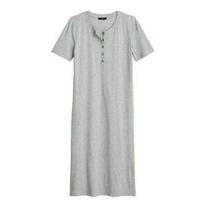 J Crew Midi Henley T-Shirt Dress